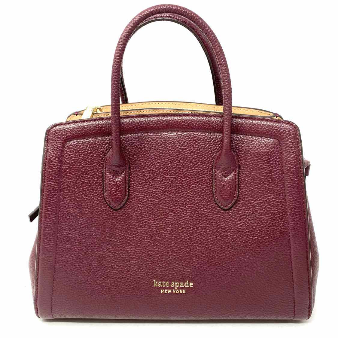 Kate Spade Knott Medium Burgundy Pebbled Tote