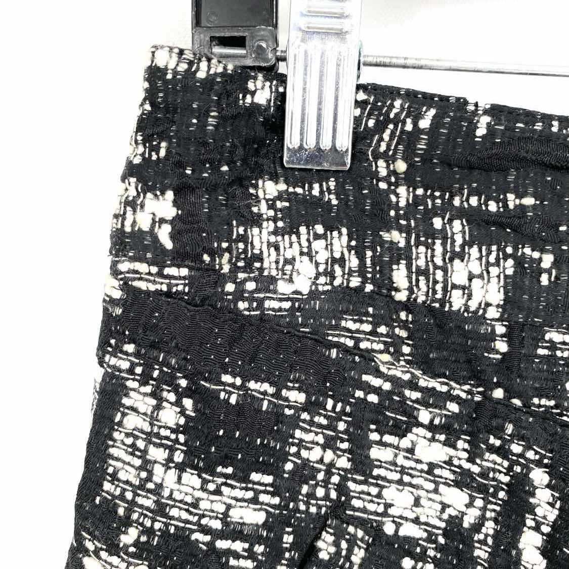 Marissa Webb Women's Black White Size 2/S mini Tweed Skirt
