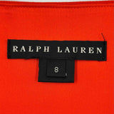 Ralph Lauren-Black Women's Orange Size 8 Sleeveless Wool Blend Dress