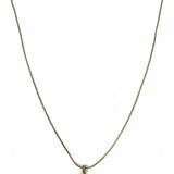 Estate 925 Sterling Silver White Pendant 16.5" Emerald Cut Necklace