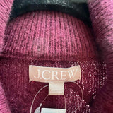 J Crew Women's Burgundy Size L Collared Popcorn Stitch Sweater