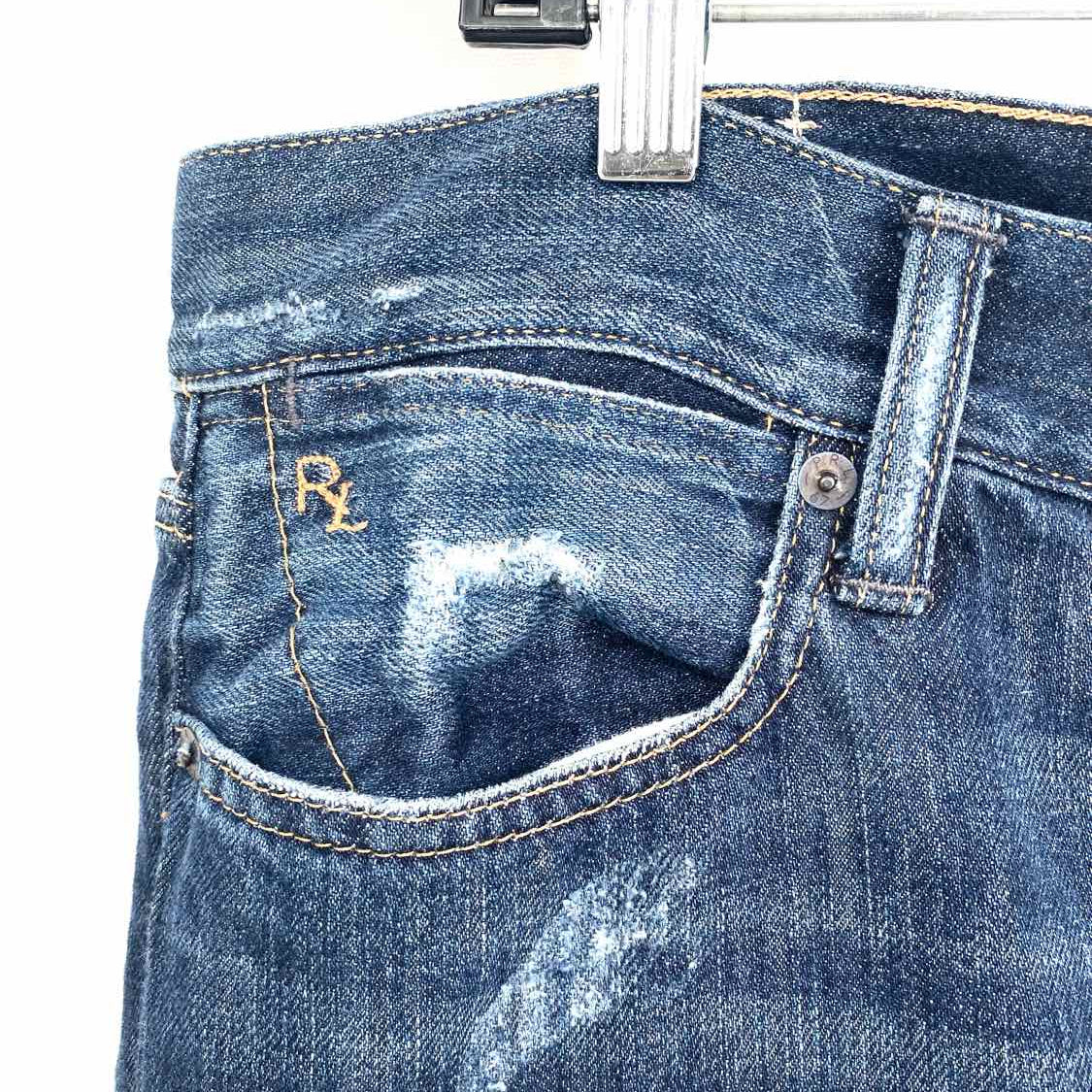 Polo Ralph Lauren Astor Slim Women's Blue Size 30/10 Boyfriend Patchwork Jeans