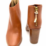 Ted Baker Lorca Women's Light Brown Size 39/8 Block Heel Leather Bootie