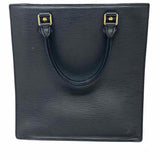 LOUIS VUITTON 2004 Sac Plat PM Black Epi Leather Tote