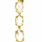 Leith Clear Gold Tone Dangle Linear Crystal Earrings