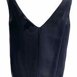 Donna Karan Women's Black Size 8 Open Back Silk Sleeveless