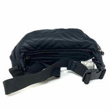 REBECCA MINKOFF Nylon Black Zip Quilted Waist Bag