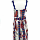 Marc by Marc Jacobs Women's Navy White Size 6 Sleeveless Silk Geometric Dress