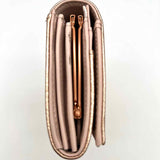 Ted Baker Bobble Matinee Rose Gold Kisslock Pebbled Leather Wallet