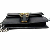 Gucci Dionysus Mini Flap Black Pewter Gold Tone Hardware Made in Italy Crossbody
