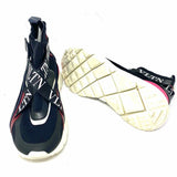 Valentino Garavani VLTN Heroes Women's Black Size 37.5/7 Sock Logo Sneakers