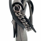 Coach Crosstown Silver Turnlock Metallic Pebbled Leather Crossbody