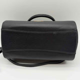 Coach Elise Black Top Handle Pebbled Leather Satchel