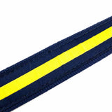 The Belted Cow Co Waist Size 34 Canvas Navy / Yellow Stripe Belt