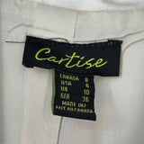 Cartise Women's White Gray Size 6 Floral Blazer
