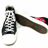 Comme de Garcons Play Converse Men's Black Size 11 High Top Color Block Sneakers