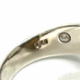 Estate size 8 925 Sterling Silver Oval Cabochon Bumble Bee Jasper Ring