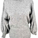 Moth Women's Gray Size XS balloon sleeve Rayon Blend Sweater