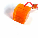 LOUIS VUITTON Resin Orange Cube Logo Hairband