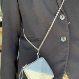 Valentino Silver Stud Leather Made in Italy Coin Purse