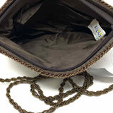 VANESSA Beaded Brown Half Dome Crossbody