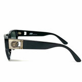 GIANNI VERSACE Vintage Rare Black Geometric Medusa MOD372/G Sunglasses