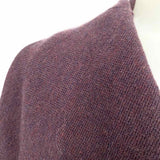 Eileen Fisher Women's Plum Size L Open Front Wool Knit heather Cardigan