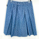Pendleton Women's Blue Size 10 Pleated Cotton Polka Dot Skirt