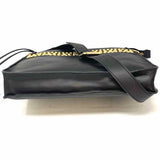 HOBO INTERNATIONAL Mystic Black Zip Studded Leather Messenger Bag