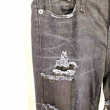 R13 Alison Skinny Women's Black Size 28 Mid Rise Distressed Jeans