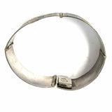 Taxco Mexico JSL .925 Sterling Silver Cuff 6.5" Geometric Turquoise Bracelet