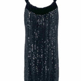 Poleci Women's Black Size S Shift Sequins Dress