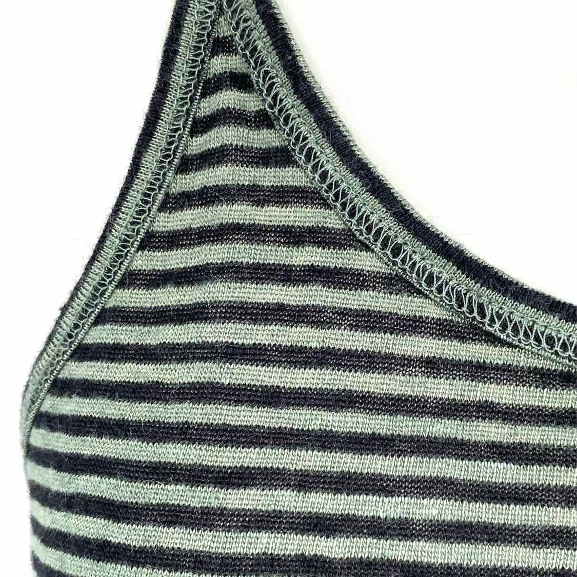 Eileen Fisher Women's Green / Black Size XS Tank Stripe Sleeveless
