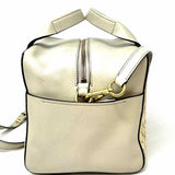 REED KRAKOFF Track Gray Cream Top Handle Snake Leather Satchel