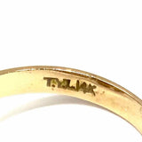 T.Y. Lee size 6.75 14K Yellow Gold Orange Emerald Cut Brutalist Citrine Ring