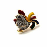 Swarovski White Gold Tone Chick Pin