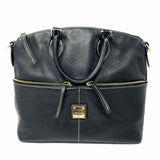 Dooney & Bourke Black Top Handle Pebbled Leather Satchel