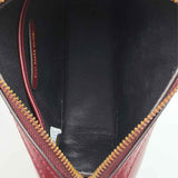 Polo Ralph Lauren Bullion-Patch Burgundy Zip Crest Leather Crossbody