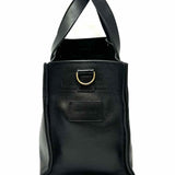 PARKER THATCH Small Mimi Black Pebbled Leather Tote