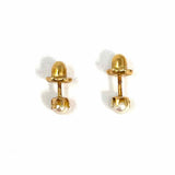 Princess Pride Creations 14K Gold White Stud Earrings
