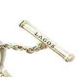 LAGOS Luna 925 Sterling Silver White Charm Caviar Akoya Pearls Bracelet