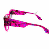 DIFF Ivy Hot Pink Oversized Speckled Sunglasses