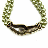 HEIDI DAUS Green Collar embellished Necklace