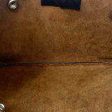 Southwestern Cowgirl Snaps Brown Cowhide Wristlet Clutch