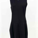 Vince Women's Black Size 8 Sleeveless Pleated Dress
