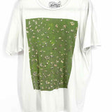Altru New York Times Men's White Green Size XL Crew Neck Graphics T-shirt