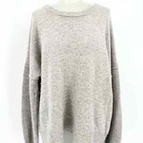 BROCHU WALKER Women's Gray Size M Crew Wool Cashmere Blend Knit Sweater