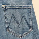Mother The Hustler Roller Streak Women's Blue Size 27/4 Wide Leg Jeans