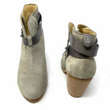 rag & bone Harrow Women's Gray Size 38.5/8.5 Block Heel Suede Ankle Bootie