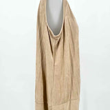 French Laundry Women's Beige Size XL Lace-up Suedette Sleeveless
